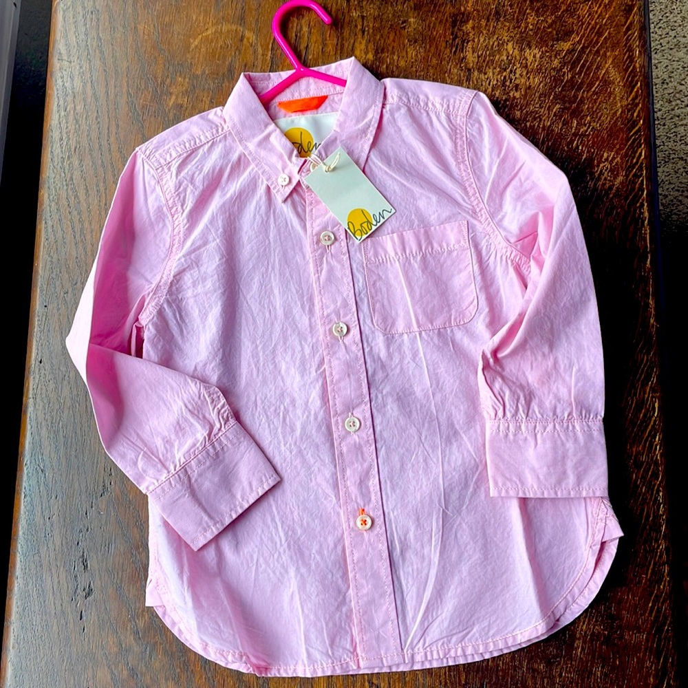 NWT mini Boden light weight Oxford shirt